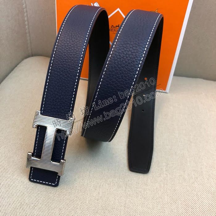 HERMES皮帶 原單正品 雙面原版皮 精品鋼扣 愛馬仕男士腰帶  hgh1997